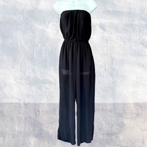 Iris black strapless jumpsuit